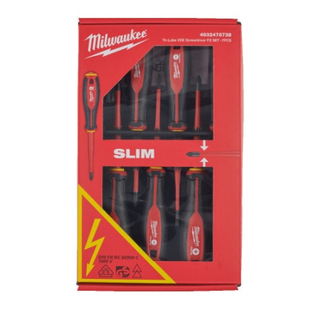 Set de surubelnite Tri-Lobe VDE 1.000V, 7buc, MILWAUKEE®