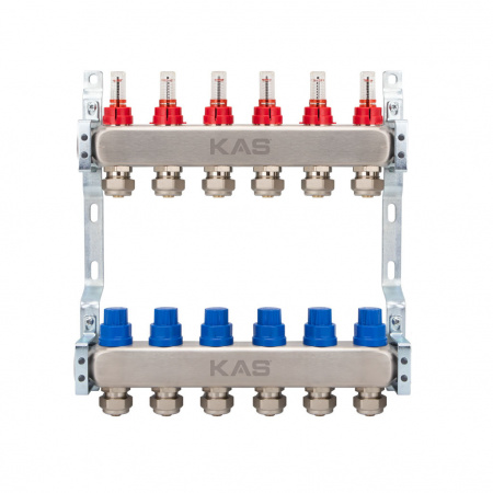 Set distrib inox complet 11 circ pardoseala 3/4"-16x2 Eurocone, KAS