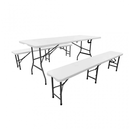 Set mobilier pentru gradina HECHT Foldis Set 6, pliabil, masa 180 x 74 x 74 cm, 6 x scaune 56 x 46 x 84 cm