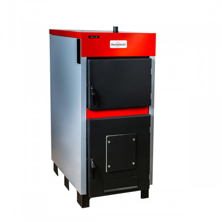 Cazan cu control electronic, cu functionare pe combustibil solid, Thermostahl, ECOWOOD PLUS 30