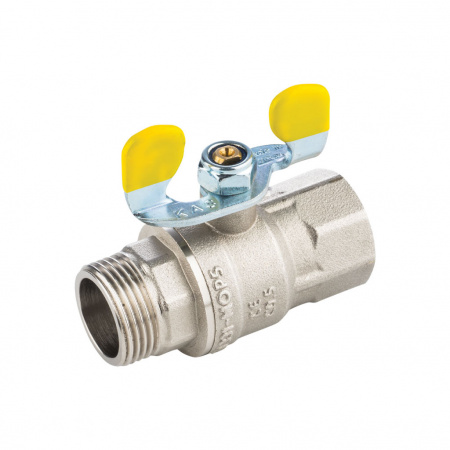 Robinet de trecere gaz cu bila si maner fluture, FI-FE 1/2", KAS