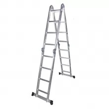 Scara multifunctionala din aluminiu BISONTE STR404 4 segmente x 4 trepte inaltime maxima 4.60 m