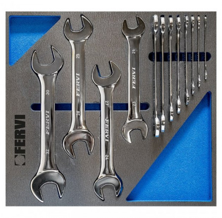 Set 12 chei fixe cromate TM01/006, Fervi