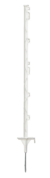 Stâlp standard din plastic alb, H 1,05 m 5 izolatori, cod 07 000 022, Clotseul