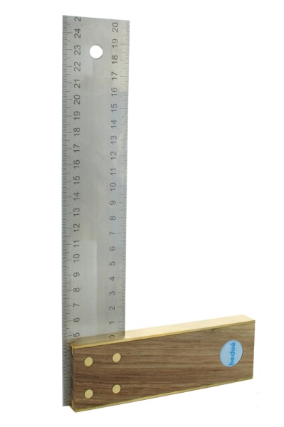 Unghi de tâmplar nuc 250 mm lamă din oțel inoxidabil 45 mm, Hedue