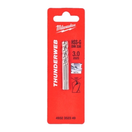Burghiu pentru metal ThunderWeb HSS-G DIN338, ø3x61mm, MILWAUKEE®