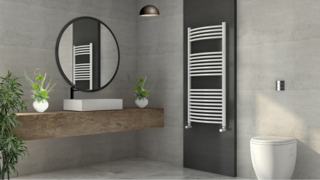 Calorifer de baie drept, portprosop, alb, Termyx, 400x800