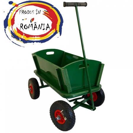 Carucior cu roti pline pentru gradina, Vivatechnix VMD-1008, maxim 150kG