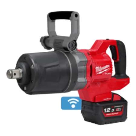 Cheie de impact M18ONEFHIWF1DS-121C Milwaukee, 1˝ ONE-KEY™ M18 FUEL™ cu mâner-D, cuplu ridicat și inel de fixare