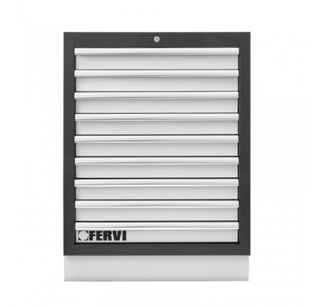 Dulap de atelier pentru scule modular cu 9 sertare A007/20, Fervi