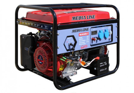 Generator monofazat Media Line MLG 6500E/2, 15 CP, 25 l
