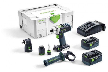 Masini de gaurit si insurubat cu acumulatori DRC 18/4 Li 5,2/-Set QUADRIVE, Festool