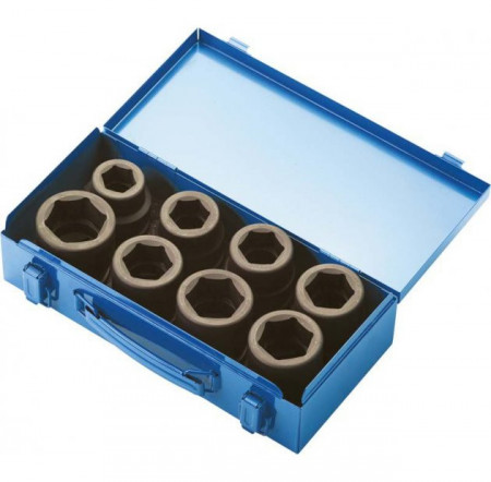 Set 8 chei tubulare de impact in 6 puncte SI4E1N008, Fervi