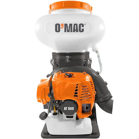 Atomizor O-Mac AT 500, 5 CP, 2 timpi, 79 CC, pompa amorsare, pompa booster, 10 m pulverizare verticala, 21 m pulverizare orizontala, 14 l capacitate rezervor