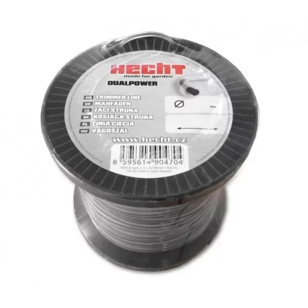 Fir pentru trimmer HECHT 10434524, profil rasucit, diametru 2.4 mm, lungime 345 m, cu insertie metalica