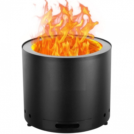 Incalzitor terasa fara fum, Vivatechnix Otel inoxidabil, Diametru 380 mm, Inaltime 320 mm, Negru
