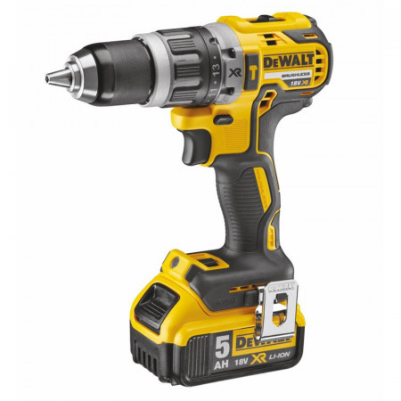 Masina compacta de gaurit/insurubat cu percutie DeWALT DCD796P2-QW BRUSHLESS, XR Li-Ion 18V, 2 Akku x 5.0Ah
