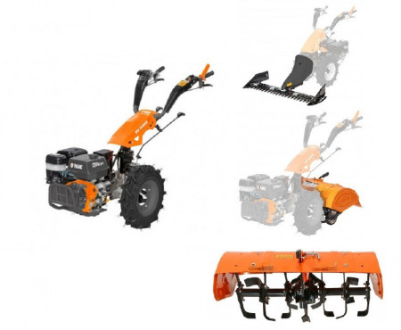 Motocultivator O'mac Mv 15000e + Freza 65cm + Sistem & Masa, Umv15p21b4tom/0085, 15cp