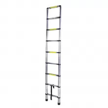 Scara telescopica aluminiu BISONTE STR1026 9 trepte, inaltime maxima 2.6 m