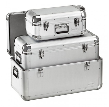 Set cutii de scule din aluminiu (fara scule) 0849, Fervi