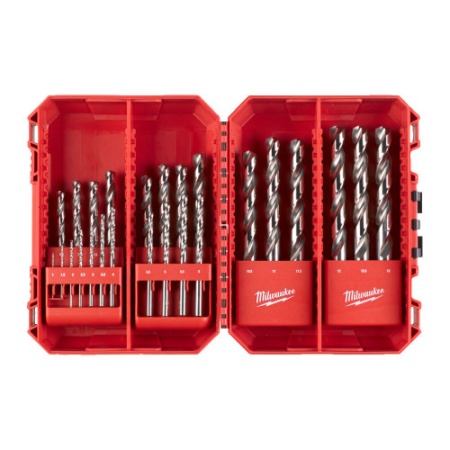 Set de burghie pentru metal, rectificate, DIN338, Ø1.0-13.0mm, 25buc, MILWAUKEE®