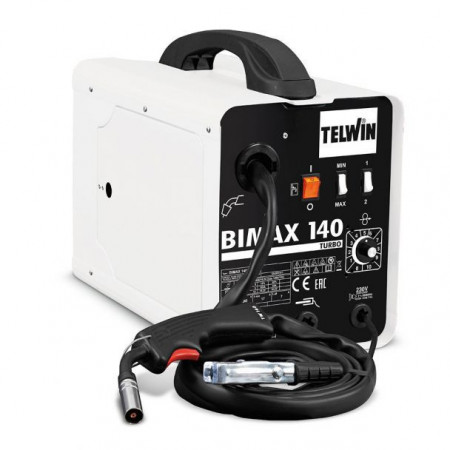 Aparat sudura MIG-MAG Telwin BIMAX140TURBO, 120 A, sarma otel 0.6-0.8 mm, cu accesorii