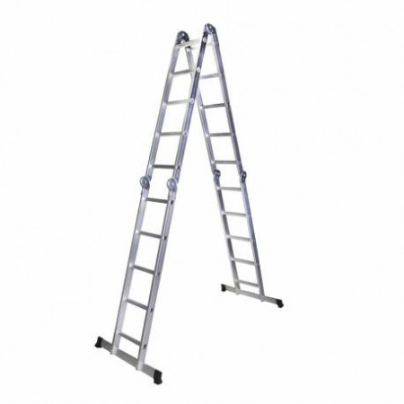 Bisonte STR405 scara multifunctionala, articulata, din aluminiu, 4 segmente x 5 trepte