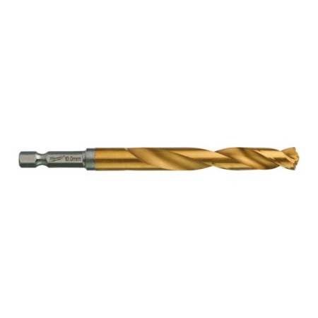 Burghiu pentru metal, HSS-G TiN, 10 X 120 X 76 mm, HEX 1/4", MILWAUKEE®