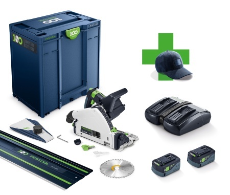 Ferastrau circular , cu acumulator, în ediţie aniversară la împlinirea a 100 de ani TSC 55 KEBI-Plus/XL-FS 100Y Limited Edition, Festool