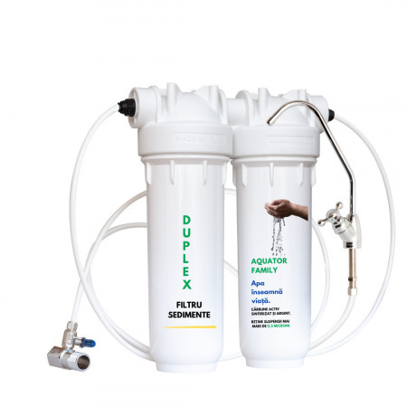 Filtru de apa, Aquator Family Duplex, 5000 - 8000 Litri (sistem complet cu rezervă inclusă)