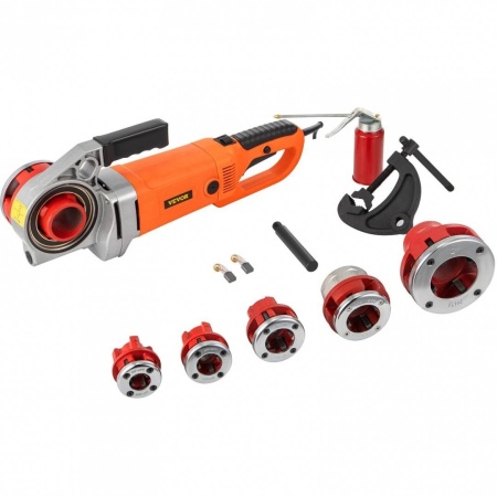 Masina de filetat tevi cu 6 capete de filetat 1/2, 3/4, 1, 1 1/4, 1 1/2, 2, putere 2300 W