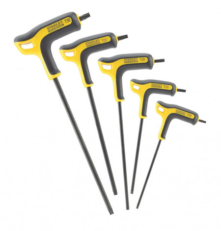 Set 5 chei torx cu maner P: T10 15 20 25 30, Stanley