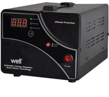 STABILIZATOR AUTOMAT DE TENSIUNE CU SERVO MOTOR 10000VA/6000W, WELL