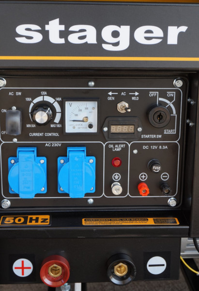 Stager YDE8500EW Generator sudare diesel monofazat, 3kVA curent sudare 200A, pornire la cheie