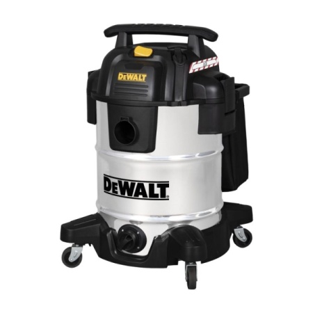 Aspirator silentios umed/uscat Dewalt 38L otel, 800 W, furtun 2.1 m/48 mm, 42.5 l/s