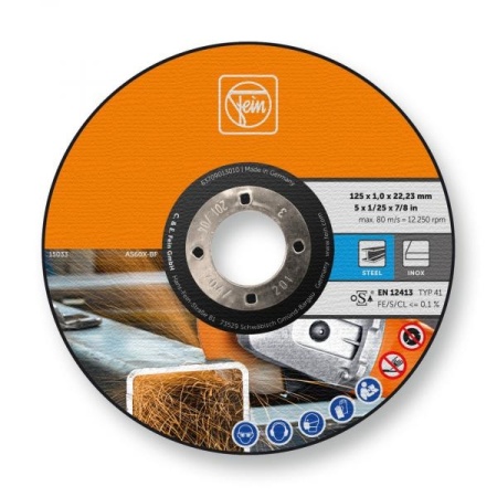 Disc debitare D125mm, g2.5mm, set 25buc., Fein