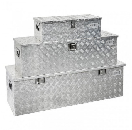 Set de 3 cutii din aluminiu pentru scule 0382, Fervi