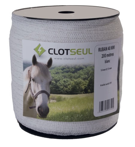 Bandă albă 40 mm - 200 m, cod 47 000 752, Clotseul