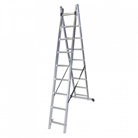 Bisonte Scara dubla aluminiu Bisonte STR209 2Ã—9 trepte, 240 cm (BT1006299)