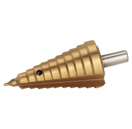 Burghiu in trepte. 2.5-32 mm HSS TIN F232