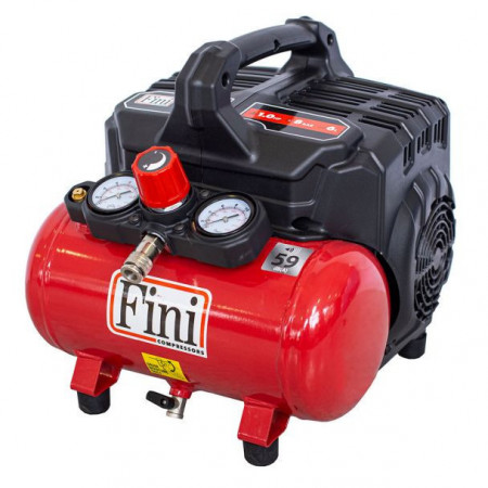 COMPRESOR DE AER ULTRA SILENTIOS, FARA ULEI, FINI SILTEK S/6, 6 L, 750 W, 8 BAR, 105 L/MIN