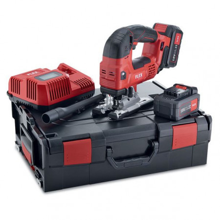 Fierastrau pendular Flex JSB 18.0-EC/5.0SET, cu acumulatori Li-Ion 18 V, 2 x 5.0 Ah, 0 - 3500 opm, cursa 26 mm, 120 mm, cutie L-BOXX