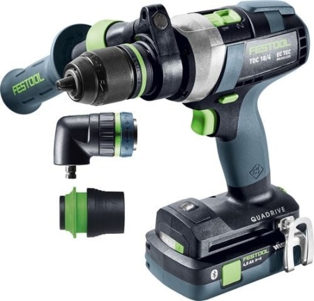 Masini de gaurit si insurubat cu acumulatori QUADRIVE TDC 18/4 5,0/4,0 I-Set, Festool