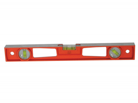 Nivela rectangulara din aluminiu cu 2 fete si 3 fiole 60