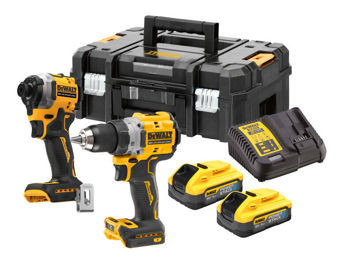 Set 2 masini DeWalt DCK2051H2T, cu 2 acumulatori Powerstack 18V / 5.0Ah si incarcator in valiza TSTAK