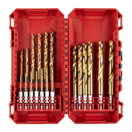 Set de 19 burghie HSS-G TIN RED HEX, MILWAUKEE®