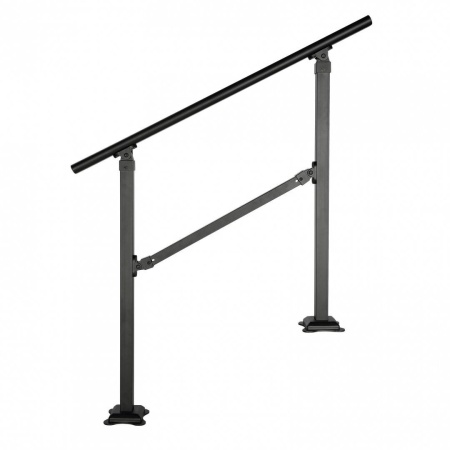 Balustrada otel forjat, max 3 trepte Vivatechnix Negru Mat, Inaltime 81.3 cm, lungime 102.4 cm, pozitii reglabile