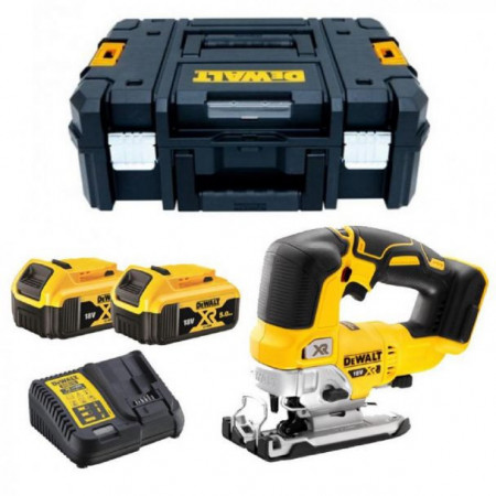 Fierastrau pendular cu acumulatori XR Li-Ion Dewalt DCS334P2, 0 - 3200 cpm, 18 V, 2 x 5.0 Ah 135 mm, brushless