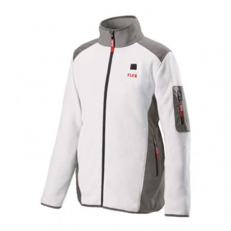Fleece incalzit electric Flex 512184, TF White 10.8/18.0 XL Men, compatibila cu acumulatori Li-Ion 10.8 si 18 V, pentru barbati, marime XL