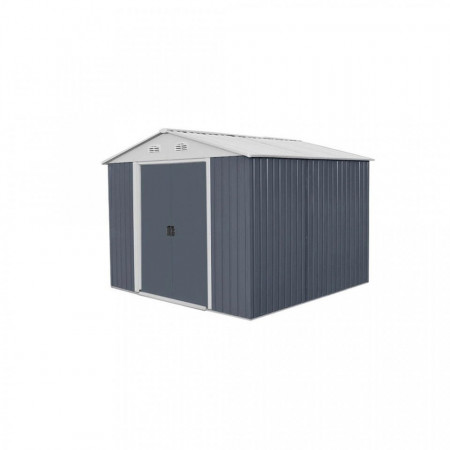 Magazie pentru lemne si unelte Hecht 12 x 10 plus cadru si pereti metalici dimensiuni 367 x 301 x 214 cml*l*h